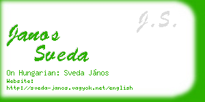 janos sveda business card